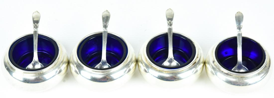 Set of Four Whiting Sterling Silver Salt Cellars (1 of 10)