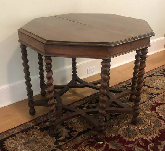 Octagonal Top Barley Twist Table