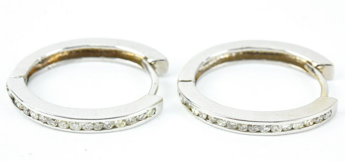 Estate 14K White Gold & Diamond Earrings (1 of 5)