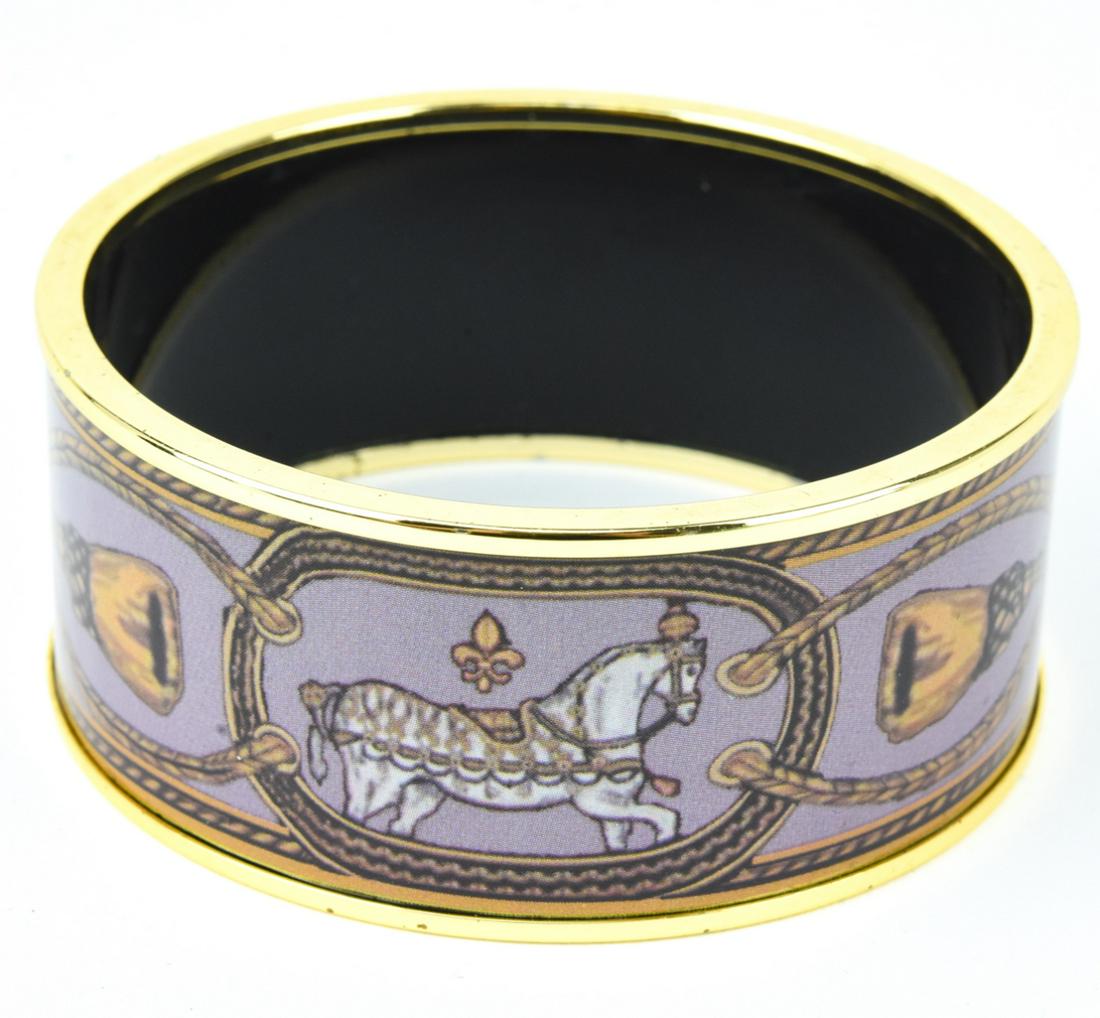 Vintage Hermes Paris Enamel Bangle Bracelet (1 of 7)
