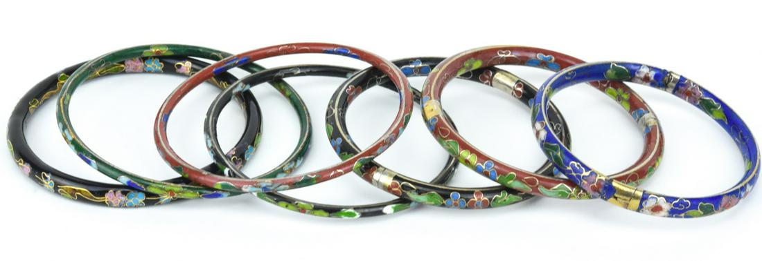 6 Chinese Cloisonne Bracelets (1 of 4)