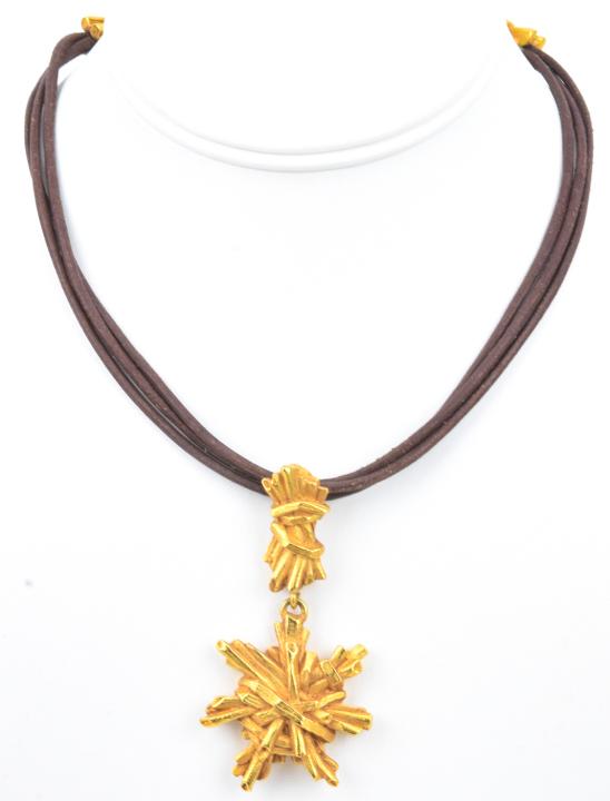 Vintage Christian Lacroix Gilt Metal Necklace (1 of 7)