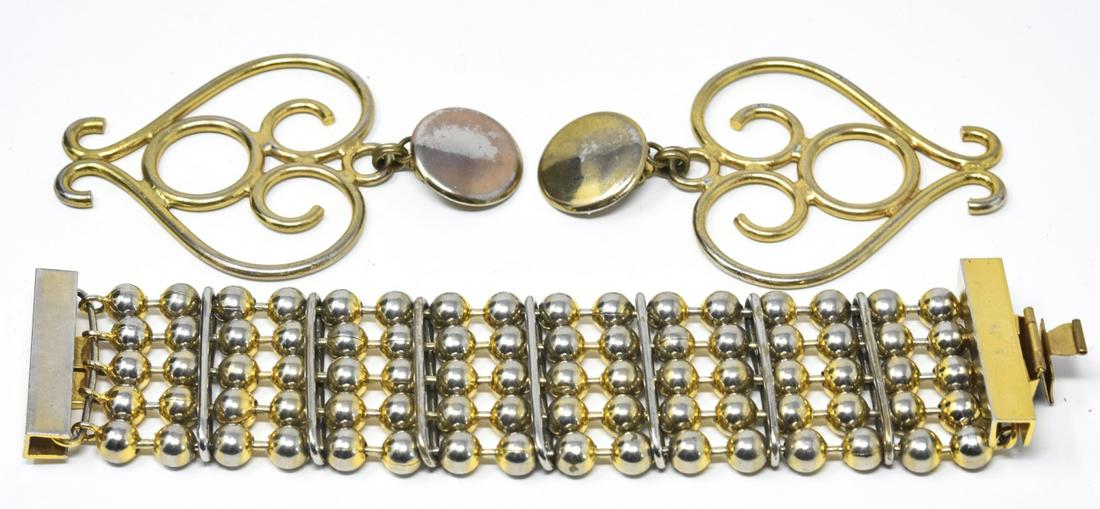 Premiere Etage Paris Gold Tone Bracelet & Earrings (1 of 7)