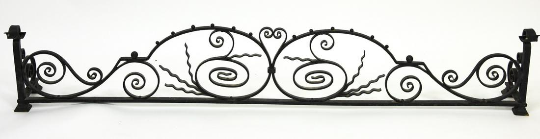 Antique C 1900 Arts & Crafts Wrought Iron Fender (1 of 7)