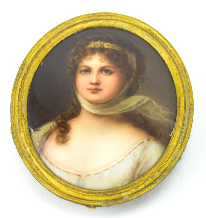 Antique 19th C Portrait Miniature Empress Prussia (1 of 8)