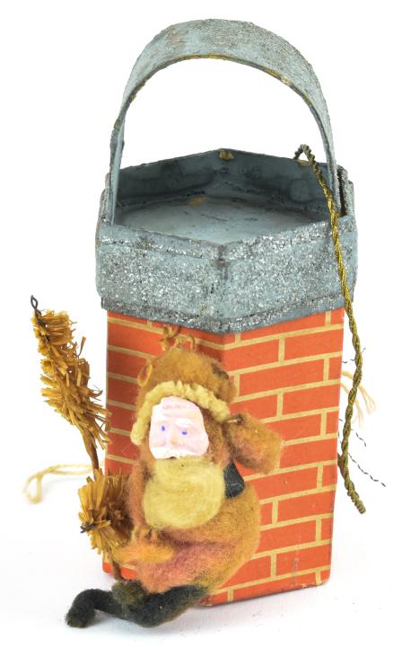 Antique Christmas Candy Container w Santa (1 of 7)