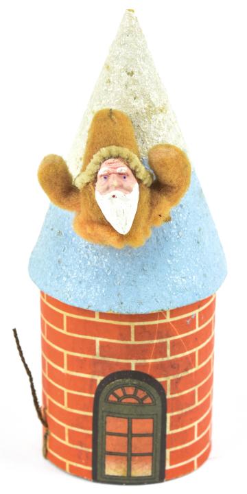 Antique Christmas Candy Container w Santa (1 of 6)