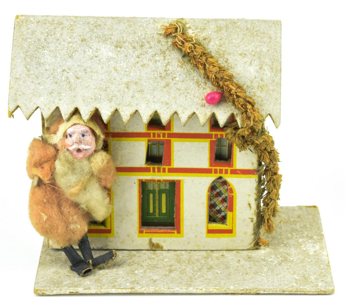 Antique Christmas Candy Container w Santa (1 of 9)