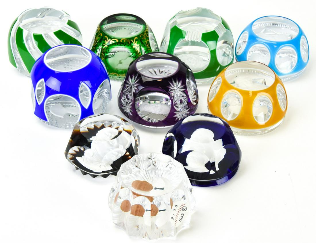 Collection Baccarat Crystal Cameo Paperweights (1 of 6)