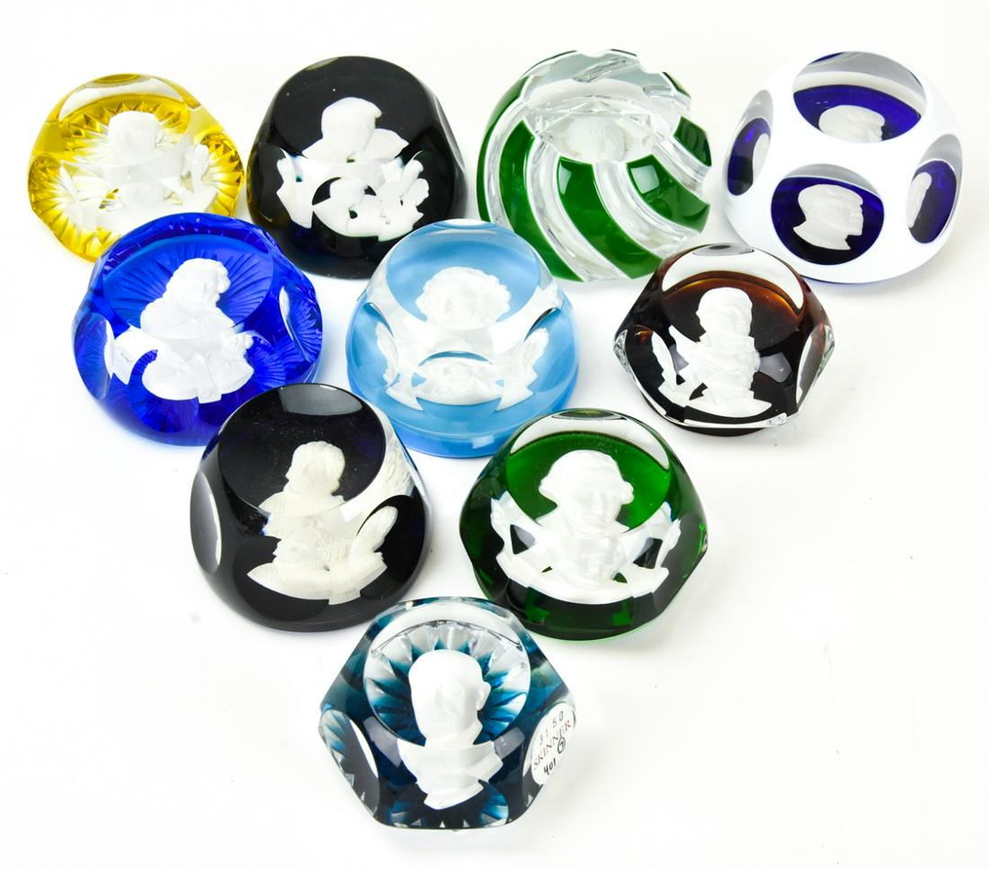 Collection Baccarat Crystal Cameo Paperweights (1 of 6)