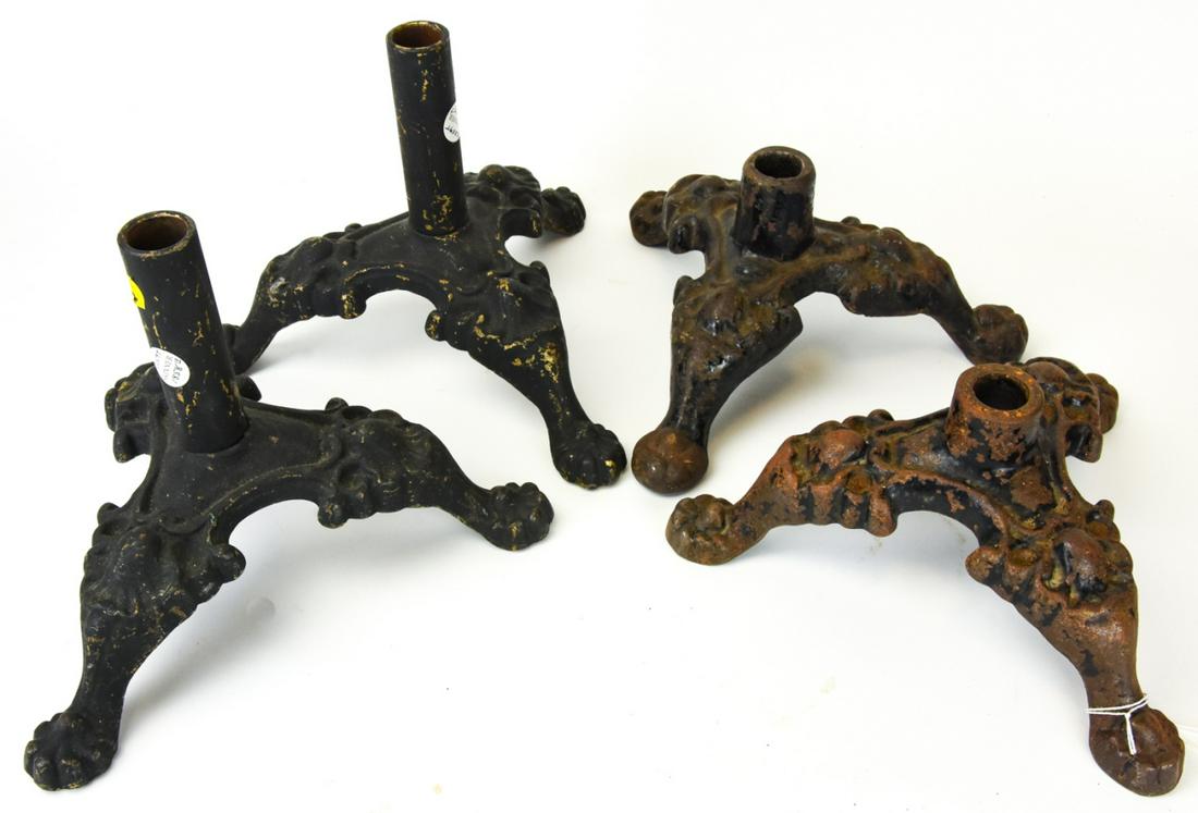 2 Pair Antique Cast Iron Music Stand Bases (1 of 7)