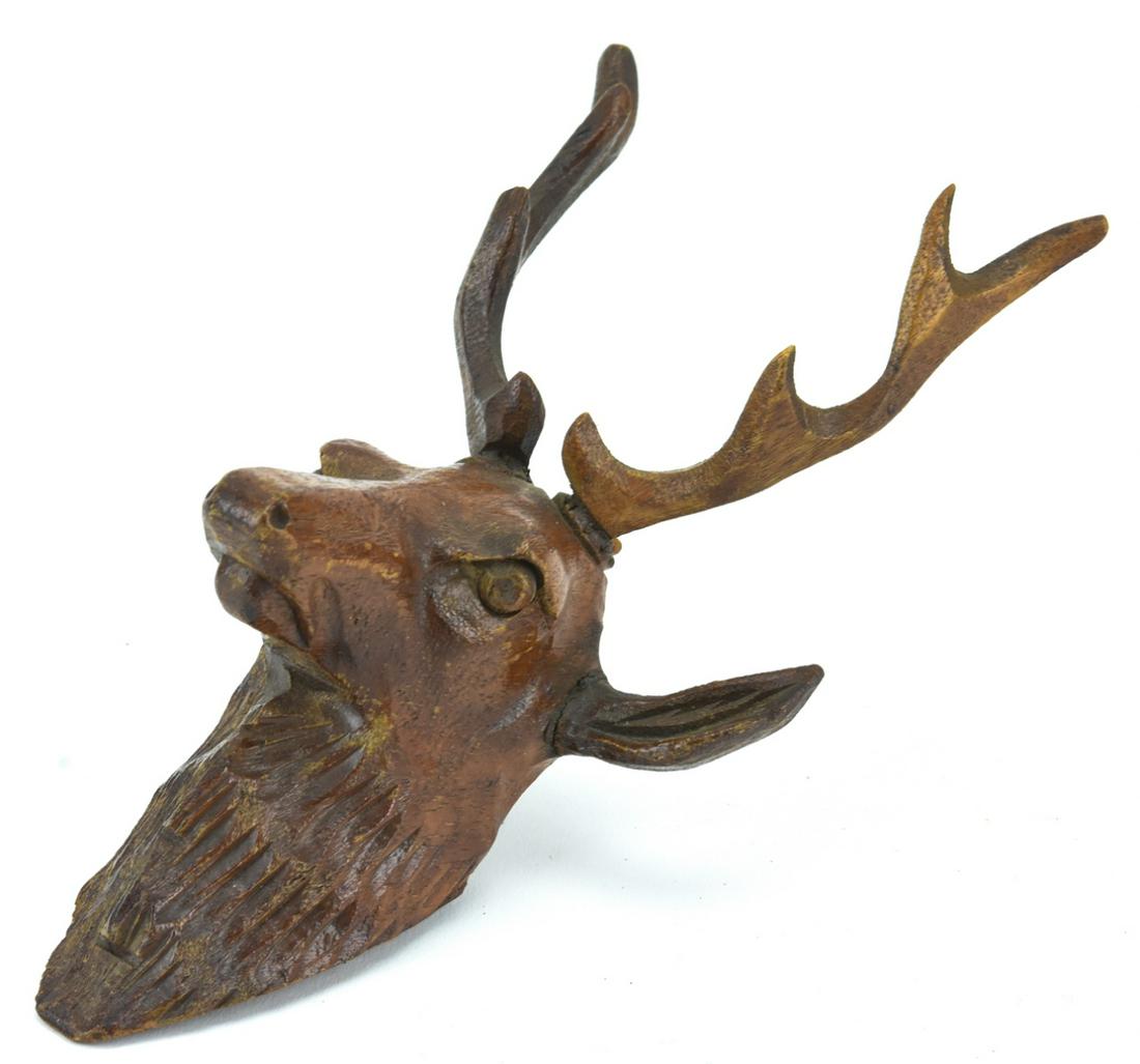 Antique Hand Carved Black Forest Stag / Deer (1 of 9)