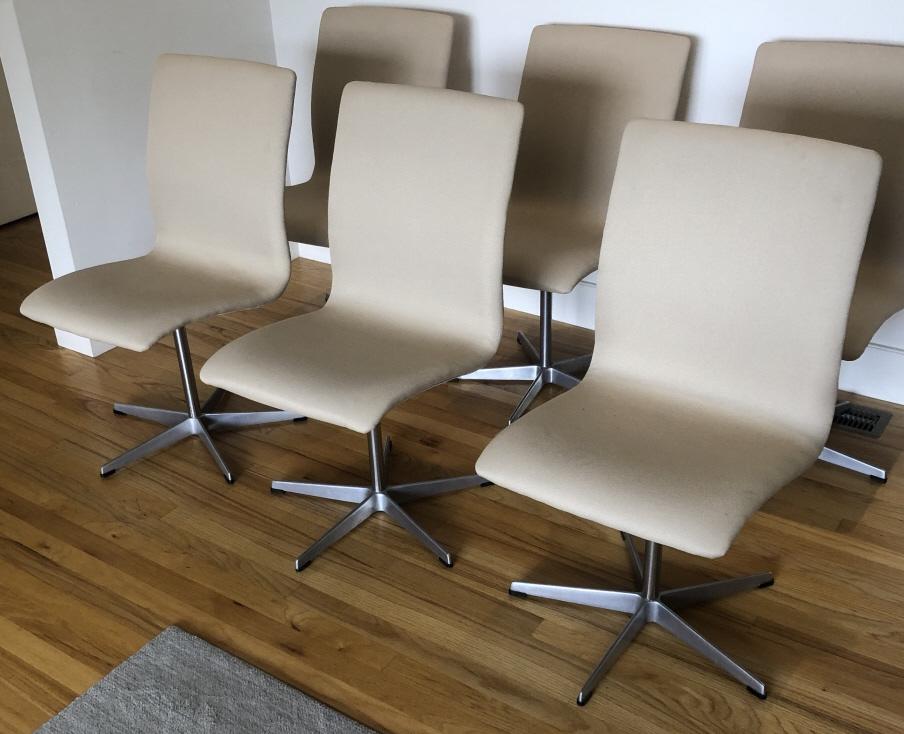 6 Danish Mid C Modern Upholstered Dining Chairs (1 of 5)