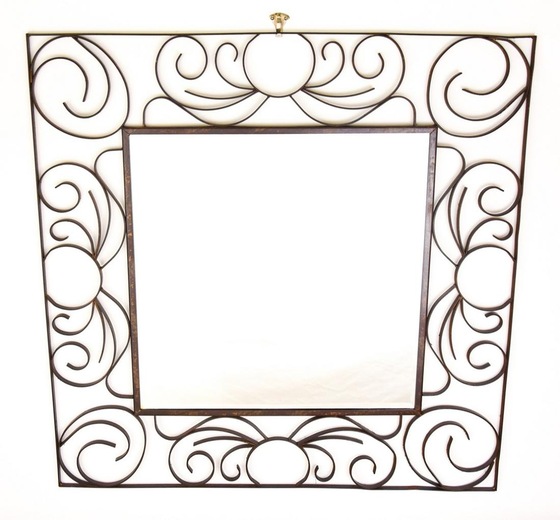 Mid Century Modern Tole & Wrought Iron Mirror (1 of 8)