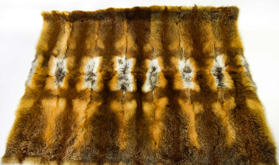 Furrier Made Red Fox Fur Pelt Blanket or Throw (1 of 10)