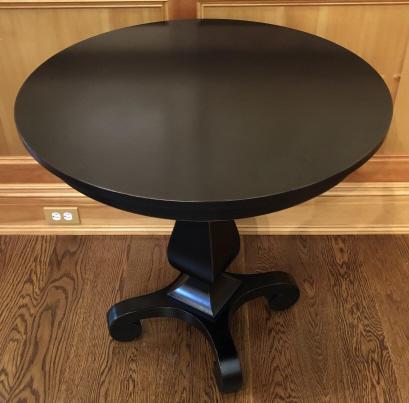 Buying & Design Black Circular Pedestal Table (1 of 6)