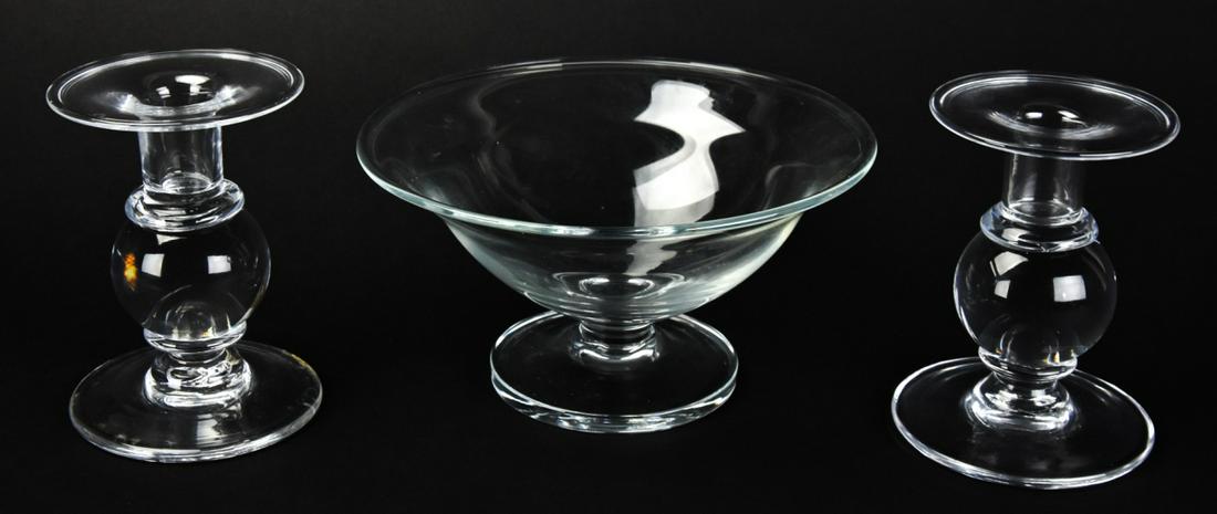 Simon Pearce Hartland Candlesticks Art Glass Bowl (1 of 7)