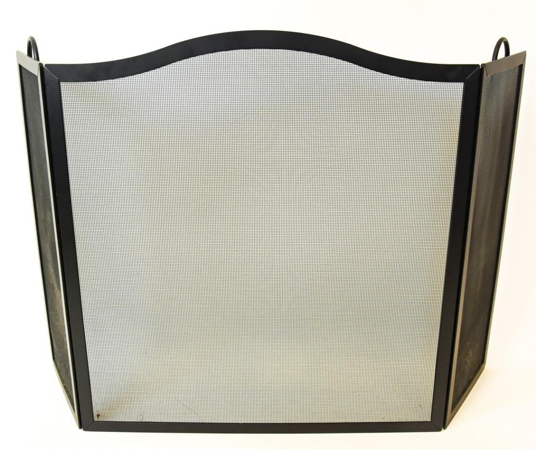 Metal Tri Fold Mesh Fireplace Screen (1 of 7)