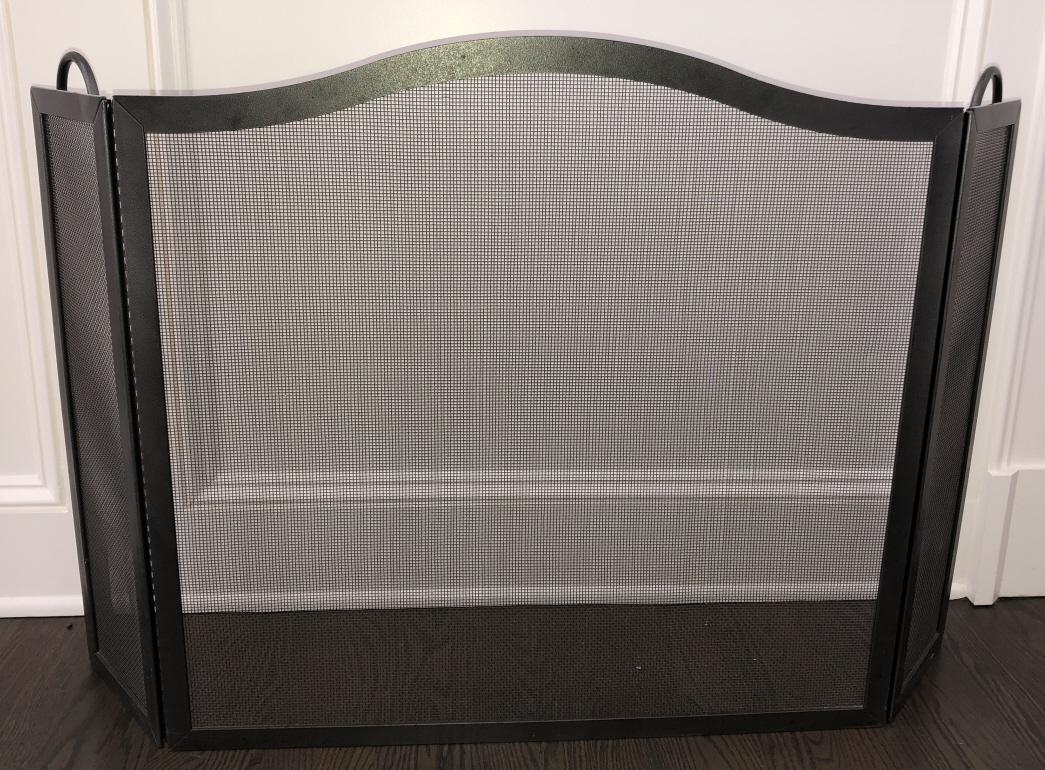 Wrought Iron Black Powder Coated Fire Place Screen (1 of 3)