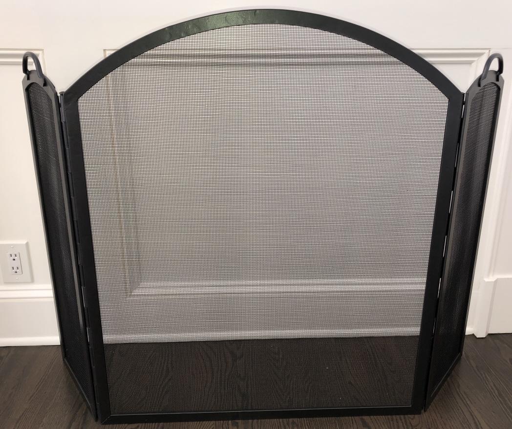 Wrought Iron Black Powder Coated Fire Place Screen (1 of 4)