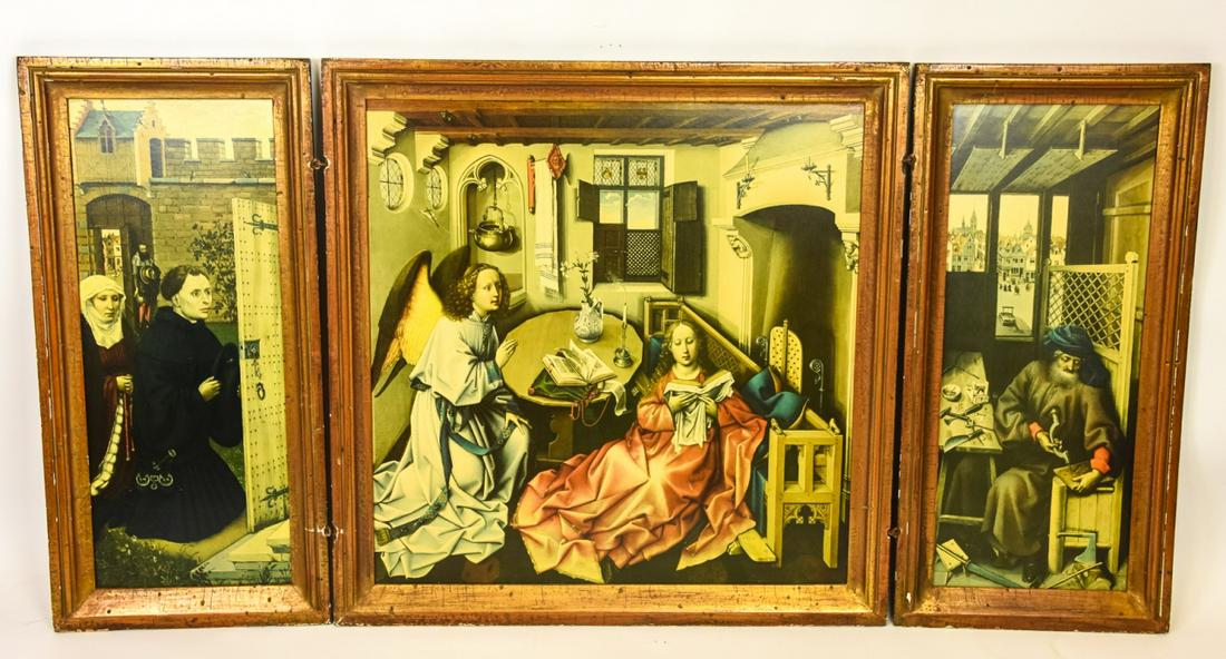 Antique Copy of the Merode Altarpiece Annunciation (1 of 8)
