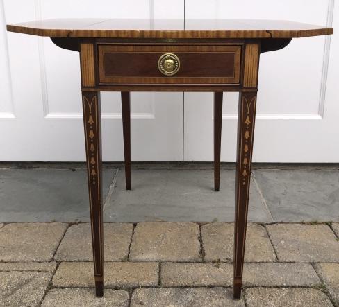 English Pembroke Marquetry Banded Side Table (1 of 10)