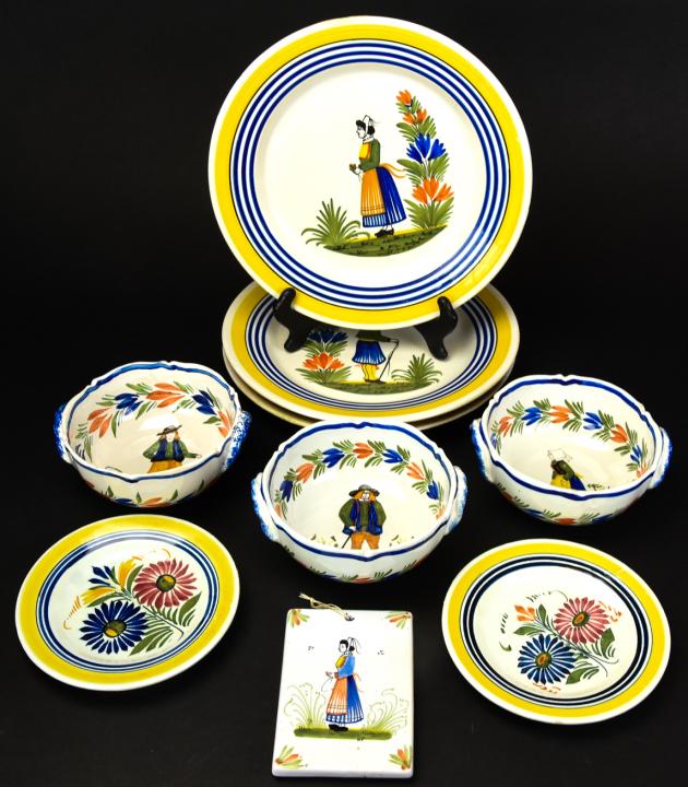Henriot Quimper Pottery Service Pieces (1 of 8)