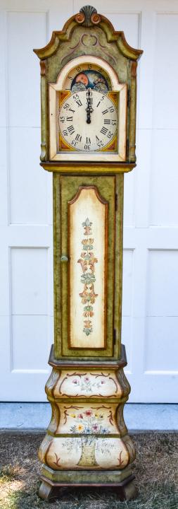 French Provencal Hand Painted Grandfather Clock (1 of 12)
