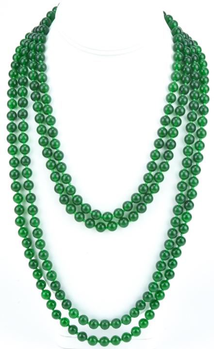 Impressive 102 Inch Nephrite Jade Necklace (1 of 5)