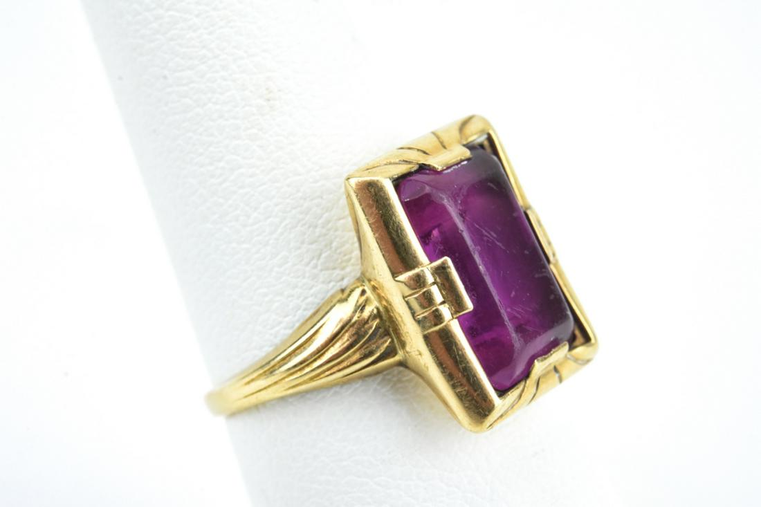 Antique Art Deco 10KT Gold Amethyst Ring (1 of 8)