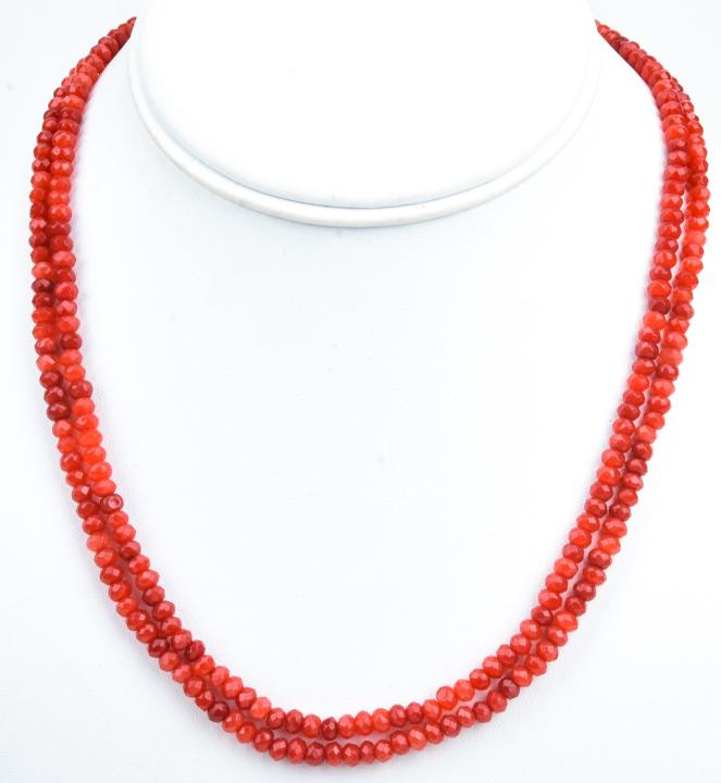 Pair of Faceted Ruby & Sterling Silver Necklaces (1 of 6)