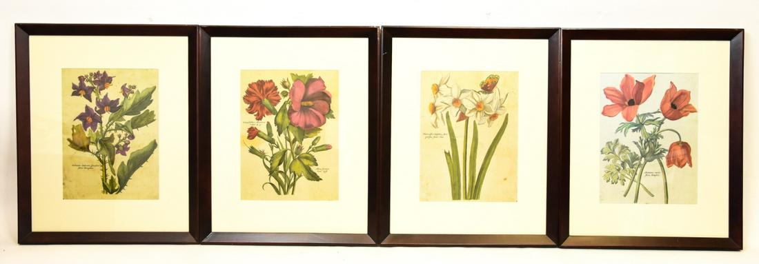 Four Framed 18th Century Style Botanical Prints (1 of 10)