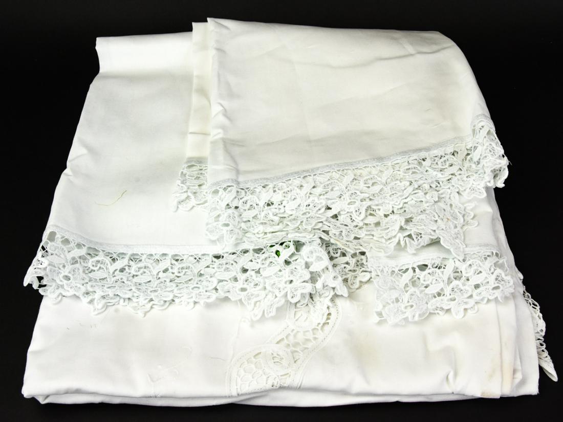 Pair Belgium Lace Table Cloths (1 of 7)