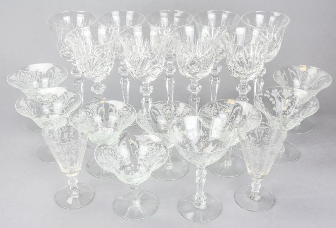 Collection Mid C Etched Crystal Bar Glassware (1 of 7)