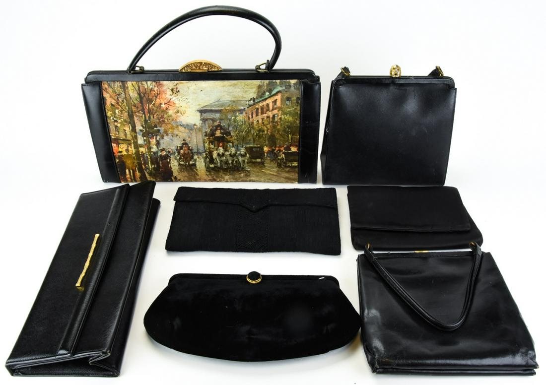 Collection Vintage Women's Black Evening Hand Bags (1 of 8)