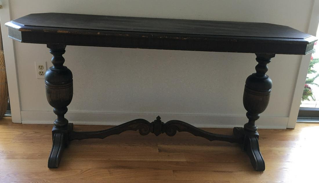 Jacobean Style Trestle Base Console Table (1 of 6)