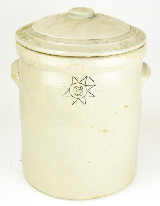 Antique Stoneware Lidded Crock #6 (1 of 11)