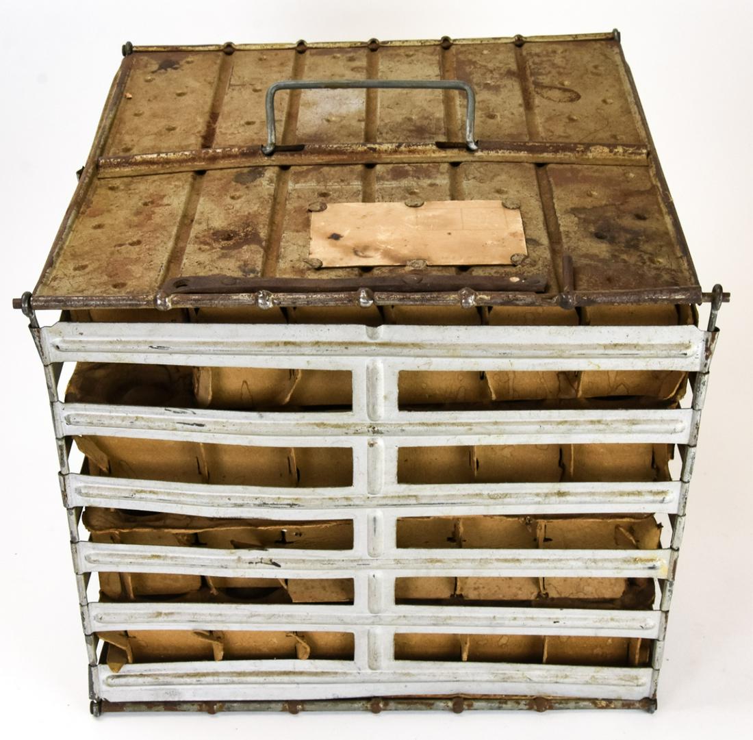 Antique Caged Metal Egg Transport Carrier (1 of 6)