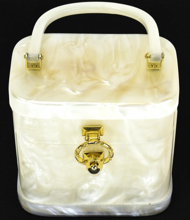 Stylecraft Miami Vintage Plastic Marbleized Purse (1 of 5)