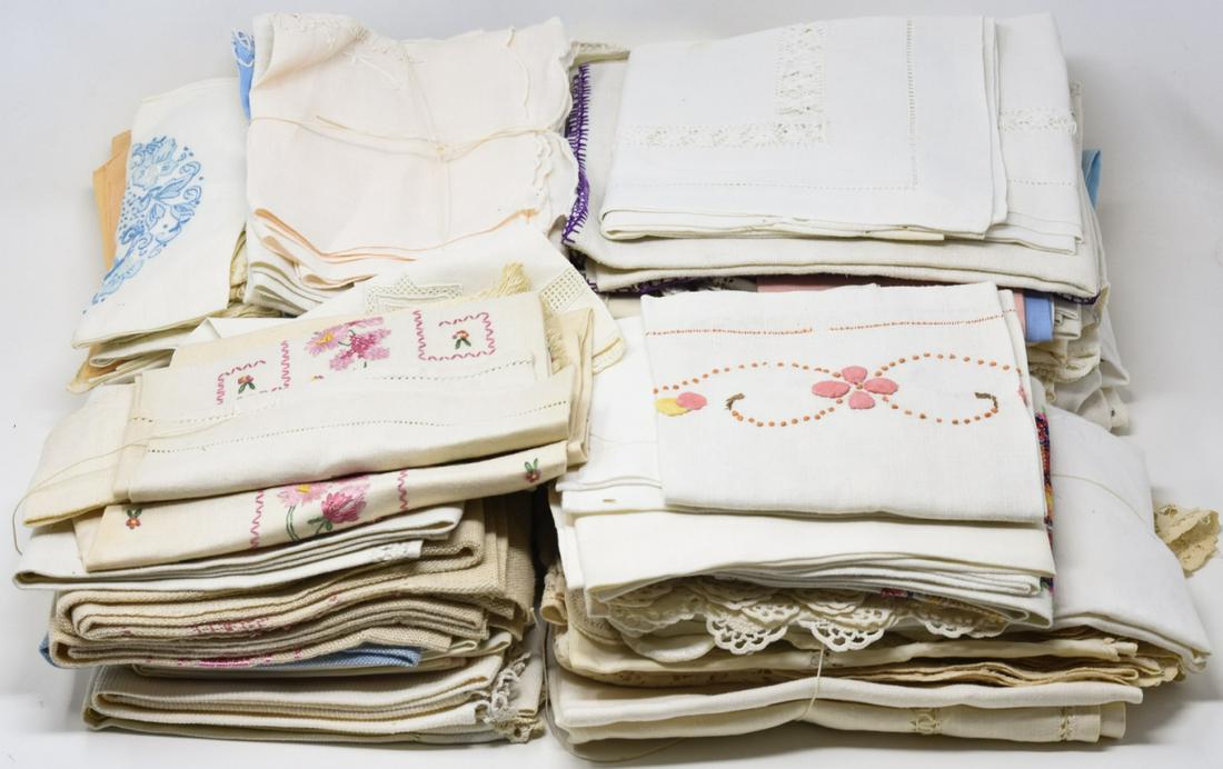 Large Lot of Vintage Hand Embroidered Table Linens (1 of 8)