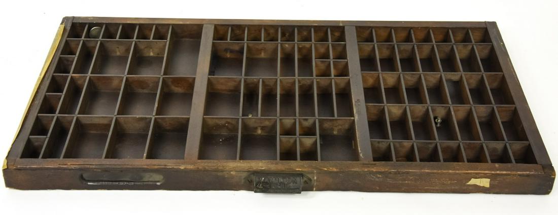 Antique Compartmentalized Hamilton Printers Tray (1 of 6)