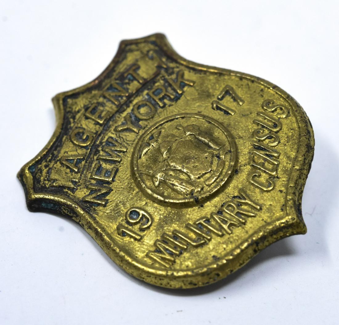 C 1917 New York Agent Badge for Military Census (1 of 4)