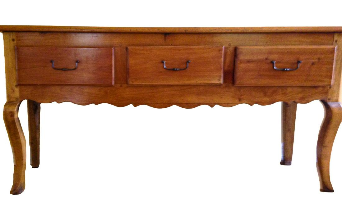 French Country Style Carved Pine Console Table (1 of 4)