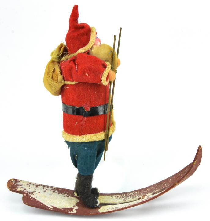 Antique Christmas Decoration - Santa on Skies (1 of 7)