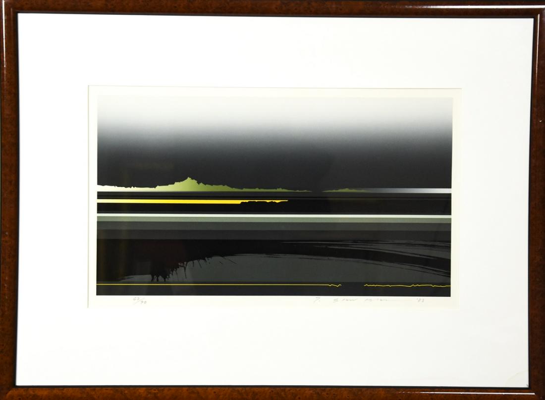 Tetsuro Sawada Skyscape Black Framed Serigraph (1 of 11)