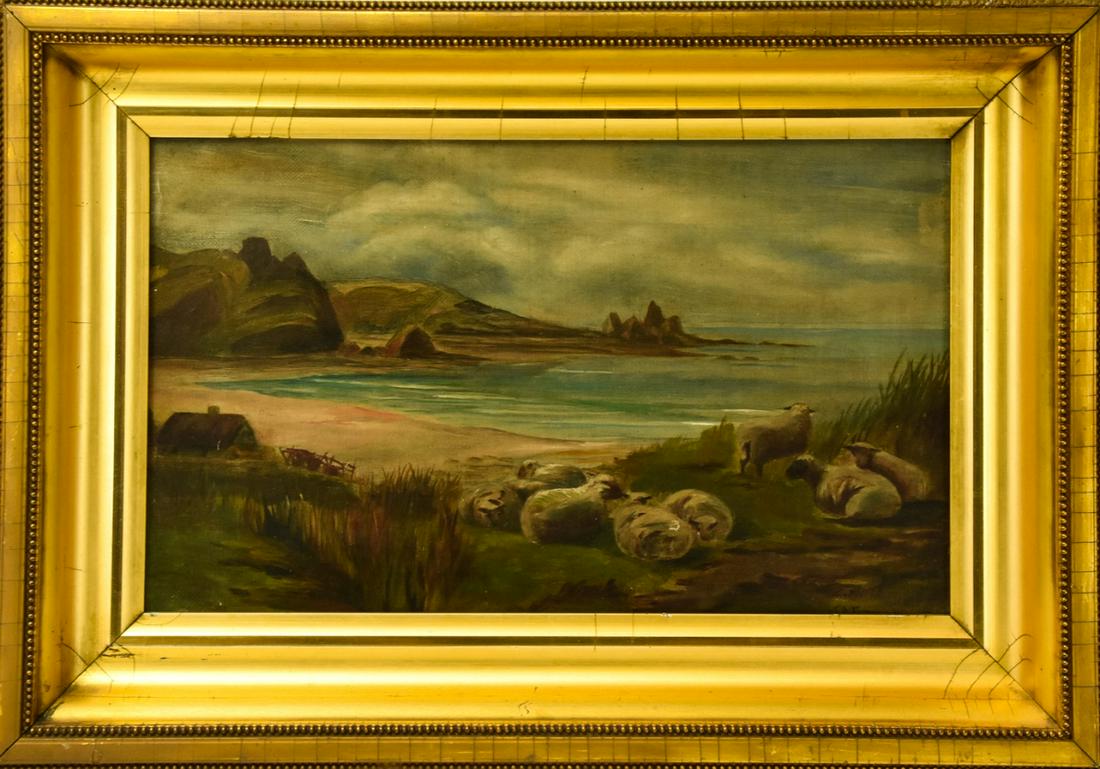20th C T.A. Foster Waterscape Framed Oil Painting (1 of 9)