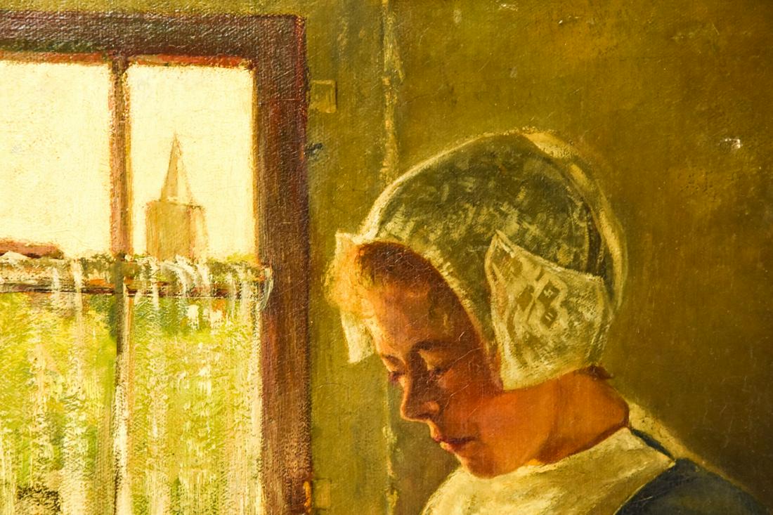 Willem Alexander Knip Seated Woman Oil Painting (1 of 8)