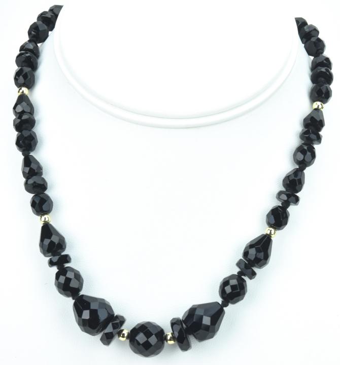 Antique Art Deco Flapper Era French Jet Necklace (1 of 5)