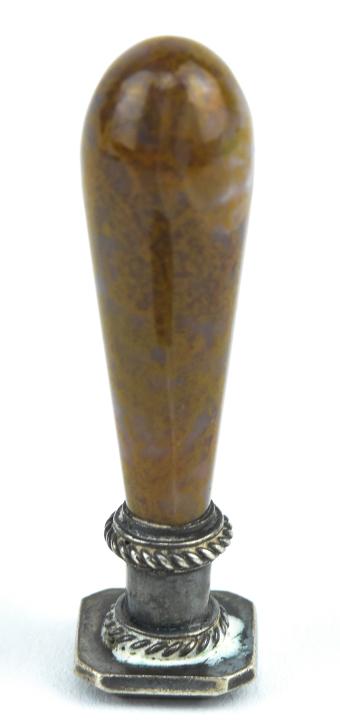 Antique 19th C Grand Tour Moss Agate Stamp Seal (1 of 5)