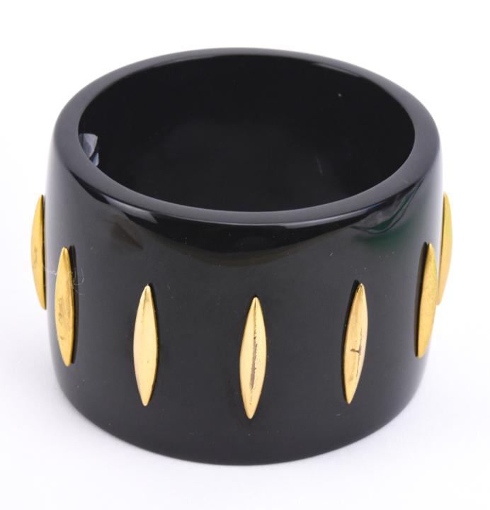 Vintage Acrylic Bangle with Gilt Details (1 of 6)